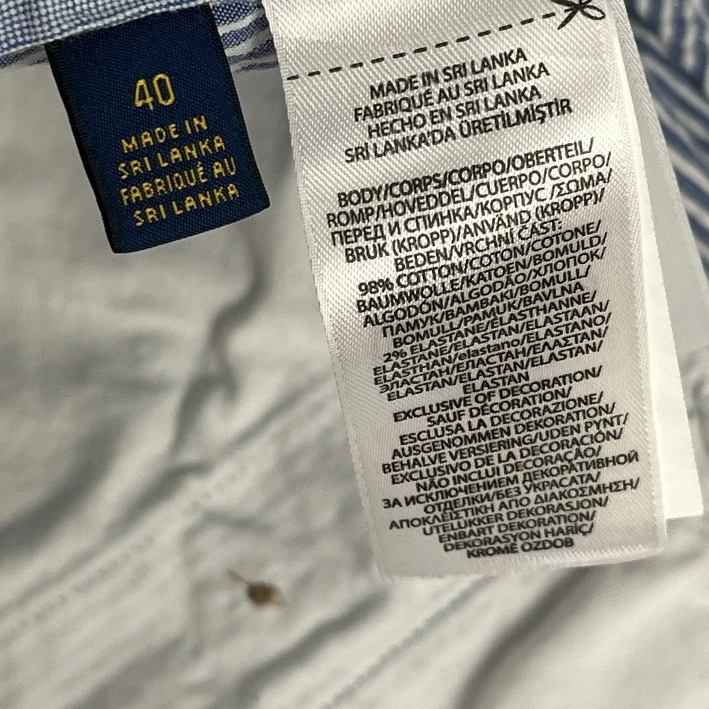 Polo Ralph Lauren Shorts Men's 40x9‎ Blue Stretch Straight Seersucker Pony